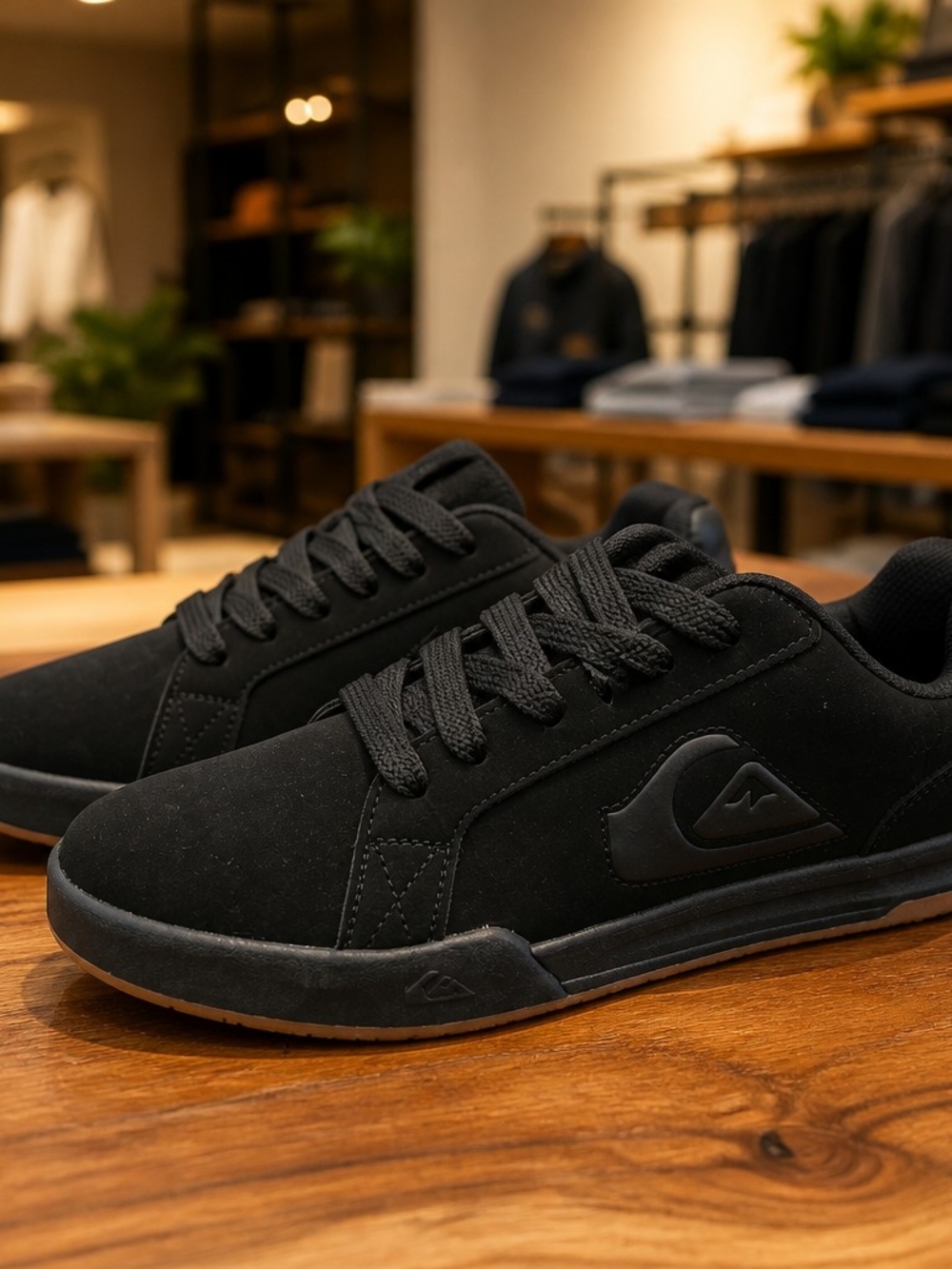 Quiksilver Caballerial Low Mens Skate Shoes Black Gum Size 10